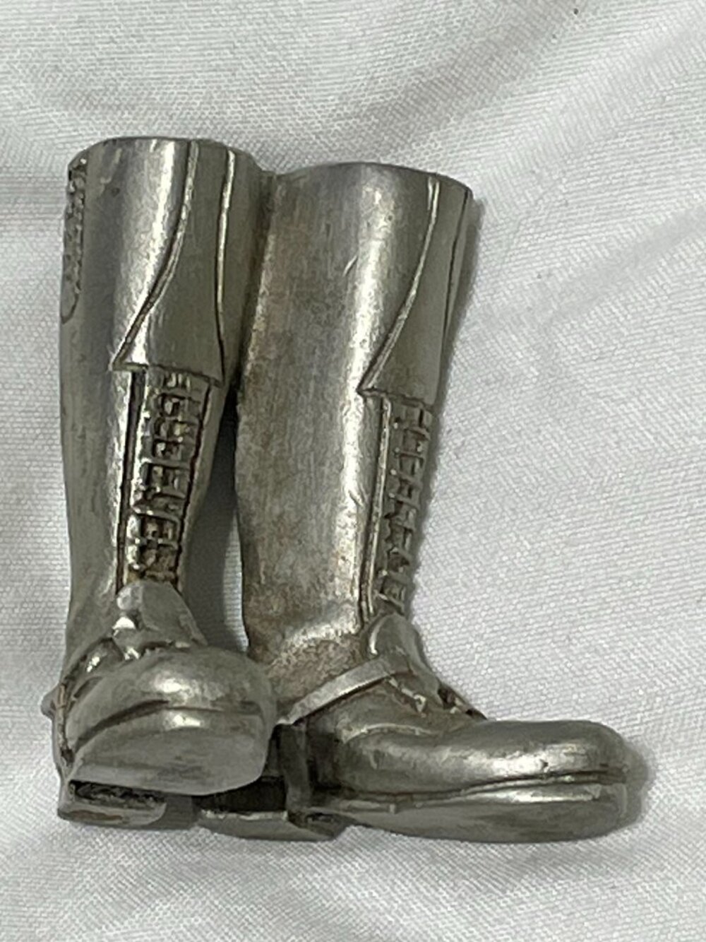 Vintage Strathcraft Pewter RCMP Riding Boots Figurine Canadian Mountie London ON